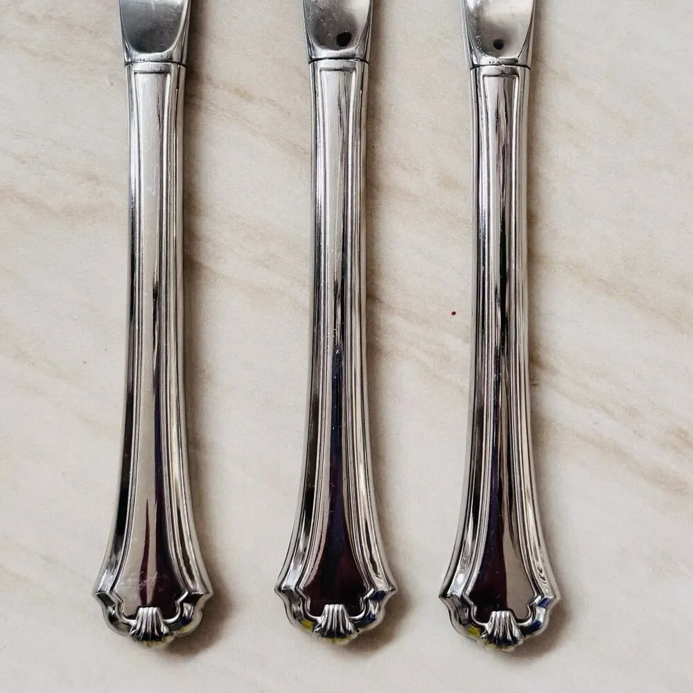 3pc ONEIDA Midtowne Stainless Dinner Knife 9” Hollow Glossy USA